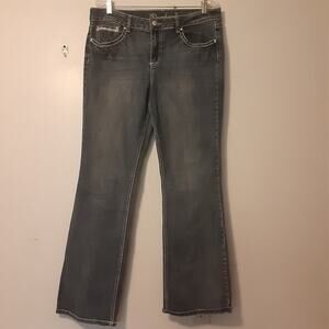 ND Weekend Jeans Women’s Size 14 Blue Denim Wings Embroidered Pockets Stretch